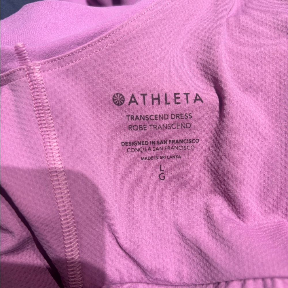Athleta Transcend athletic dress Built in shorts w/ pockets & bra size Large EUC - Picture 4 of 6